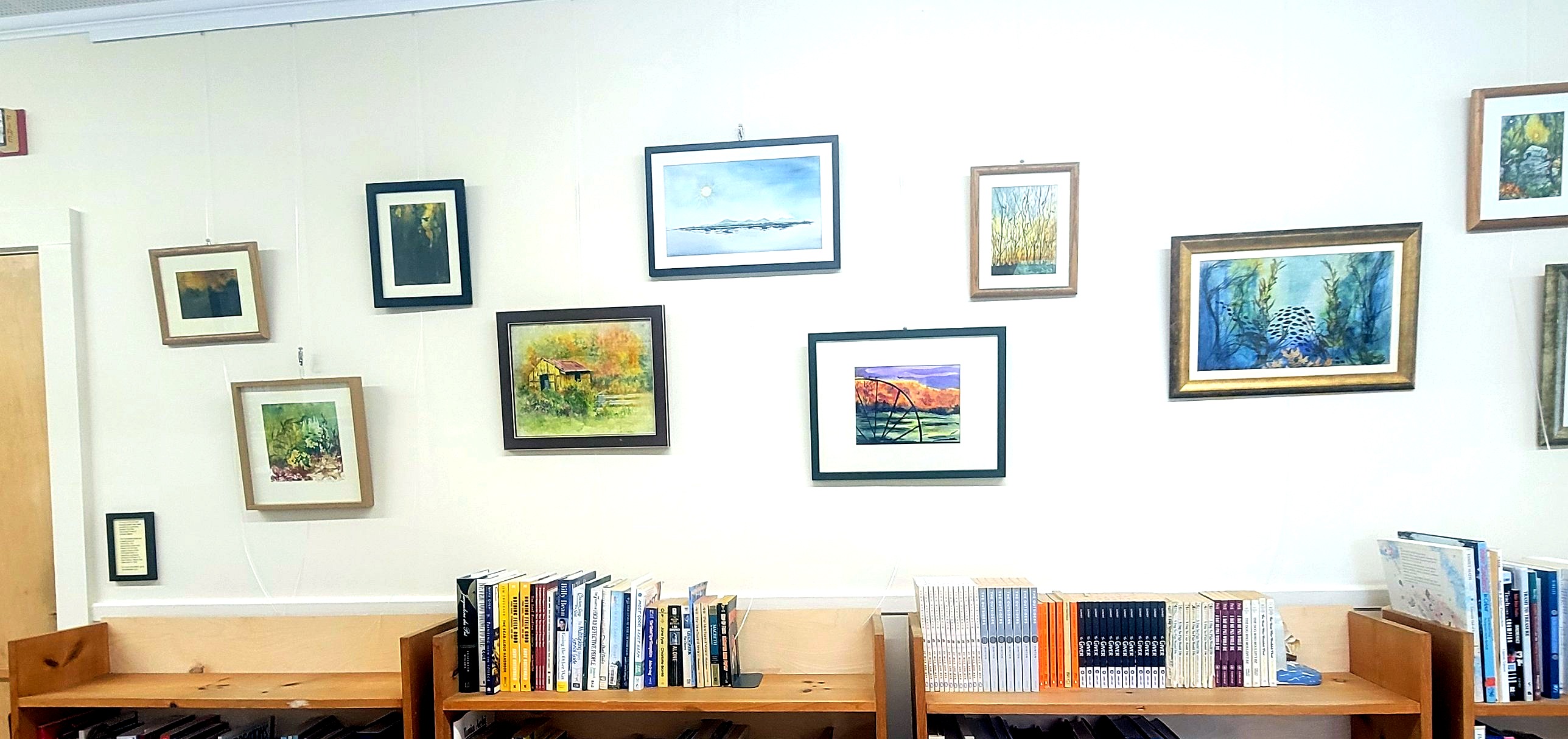 Becky O'Keefe's watercolors on display at the Sullivan Town Office